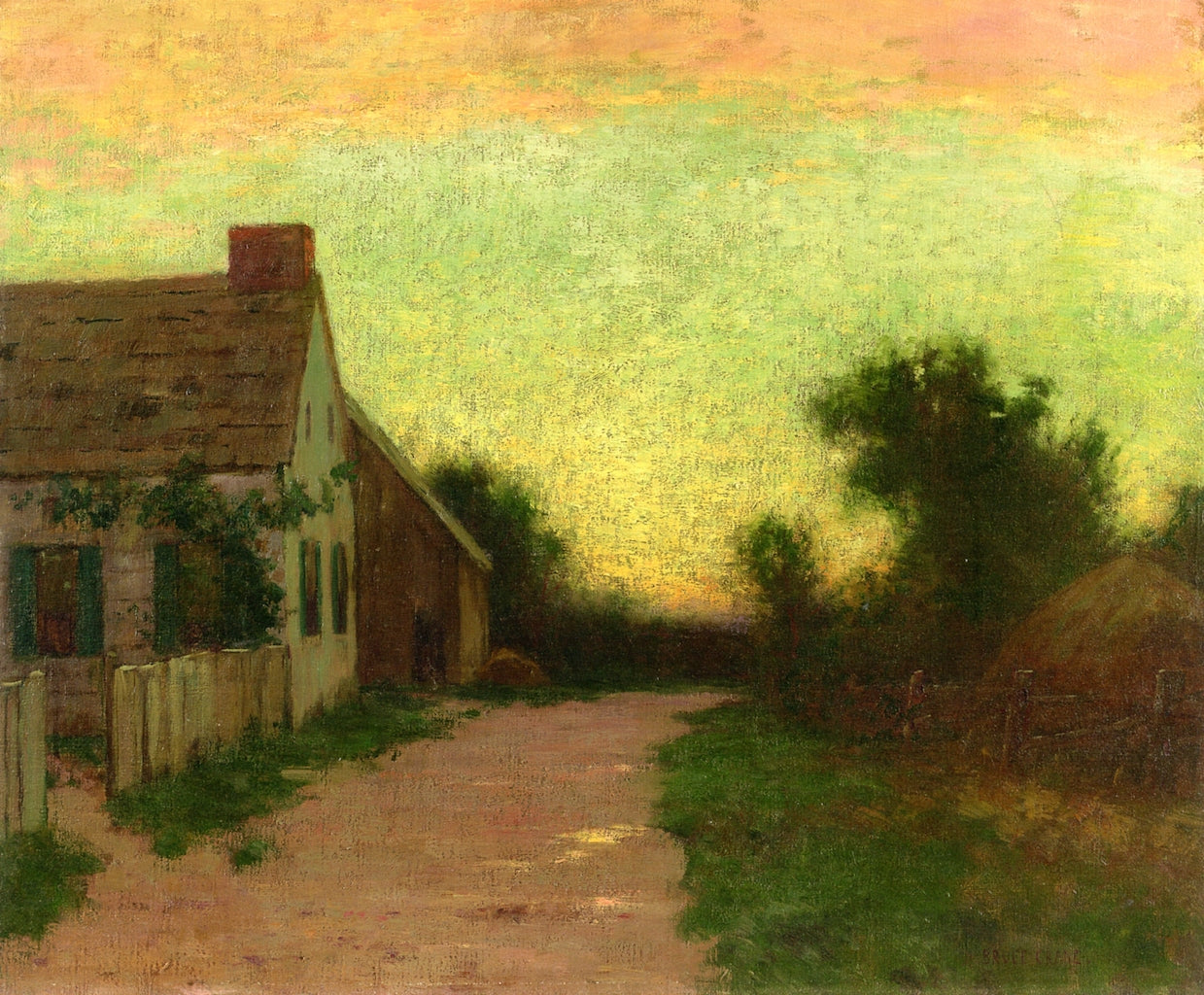 Cottage at Sunset by Bruce Crane,A3(16x12")Poster