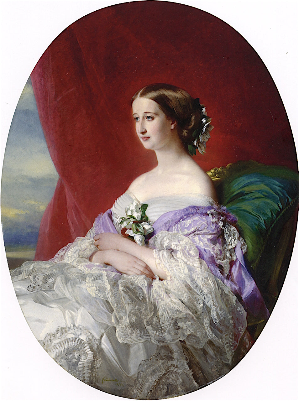 Empress Eugenie, vintage artwork by Franz Xavier Winterhalter, A3 (16x12") Poster Print