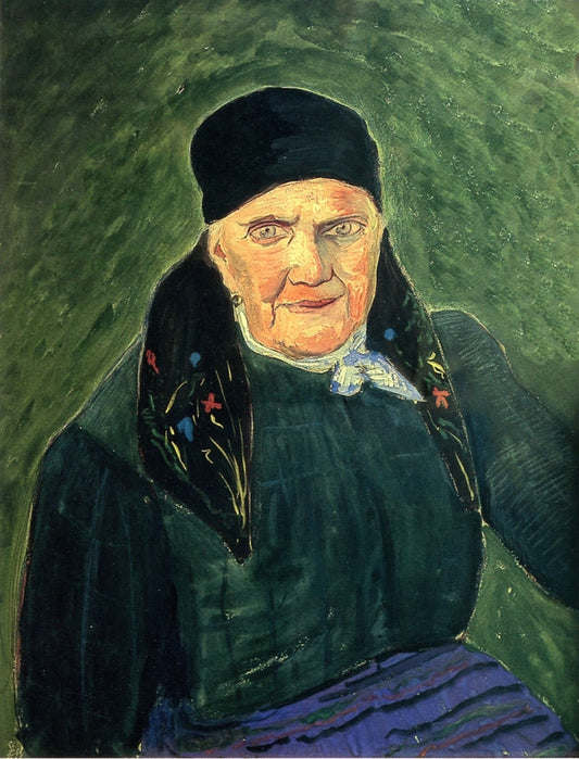 Portrait of Rosalia Leiss, vintage artwork by Marianne von Werefkin, 12x8" (A4) Poster