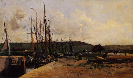Fishing Port, vintage artwork by Charles-François Daubigny, A3 (16x12") Poster Print