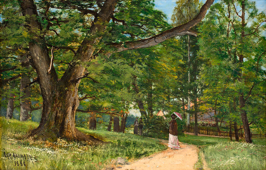 Walk In The Park, vintage artwork by Ivar Naumann, 12x8" (A4) Poster
