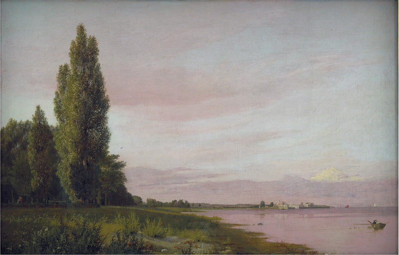 View of the Bay near the Copenhagen Limekiln Looking North:  A Quiet Summer's Afternoon, vintage artwork by Christen Købke, A3 (16x12") Poster Print