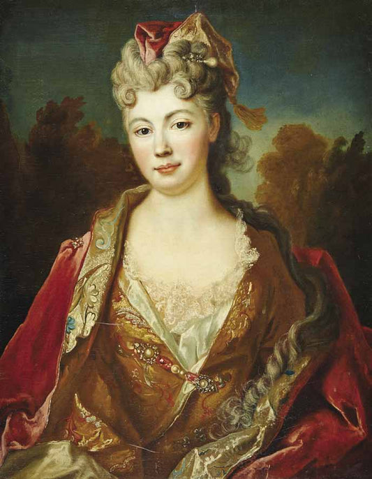 Portrait of Marie-Louise of Orleans, vintage artwork by Nicolas de Largillière, 12x8" (A4) Poster