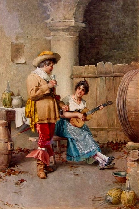The Courting by Federico Ballesio,A3(16x12")Poster
