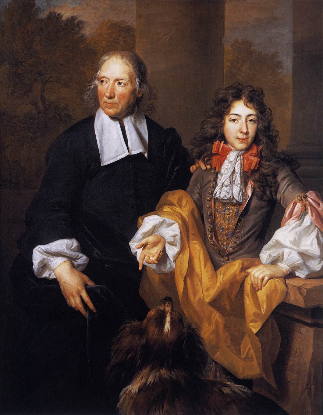 A Young Man and His Tutor, vintage artwork by Nicolas de Largillière, 12x8" (A4) Poster
