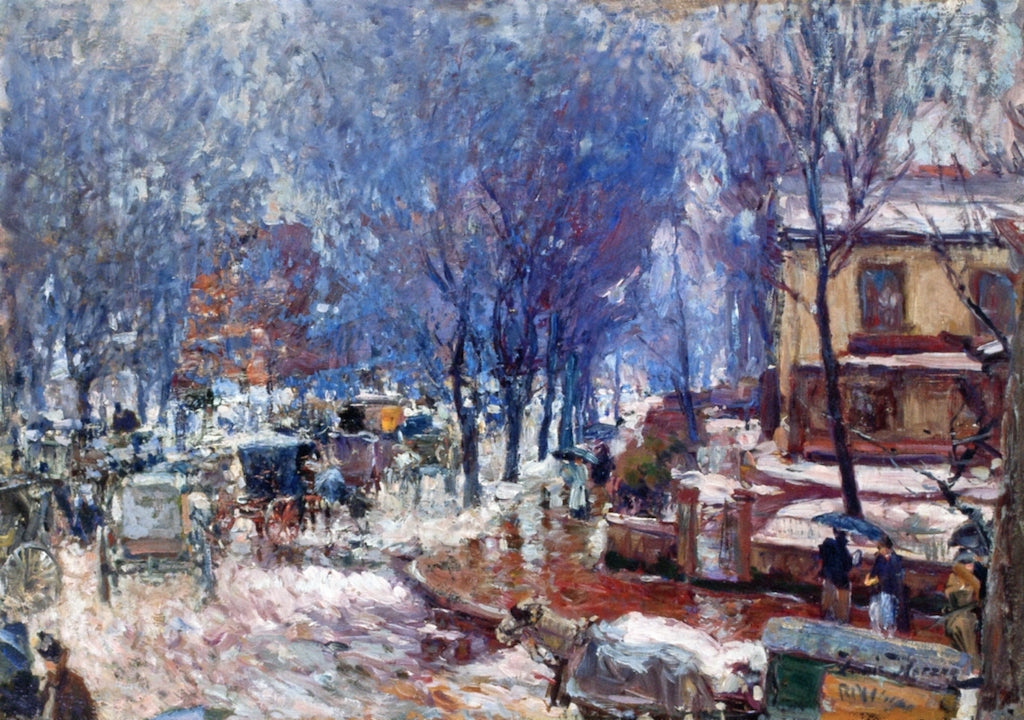 City in Winter by Lewis E. Herzog,A3(16x12")Poster