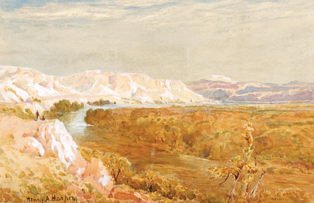 Jordan Valley, vintage artwork by Henry Andrew Harper, 12x8" (A4) Poster