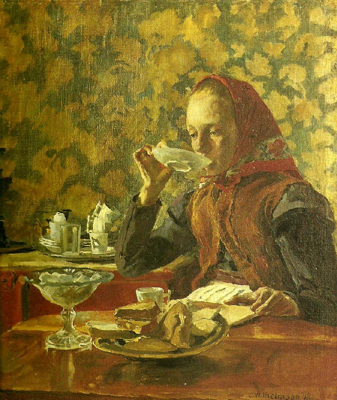 The Breakfast by Carl Wilhelm Wilhelmson,A3(16x12")Poster
