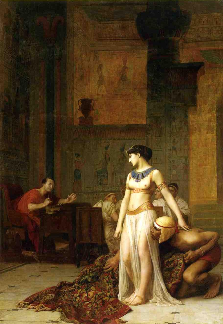 Caesar and Cleopatra, vintage artwork by Jean-Leon Gerôme, 12x8" (A4) Poster