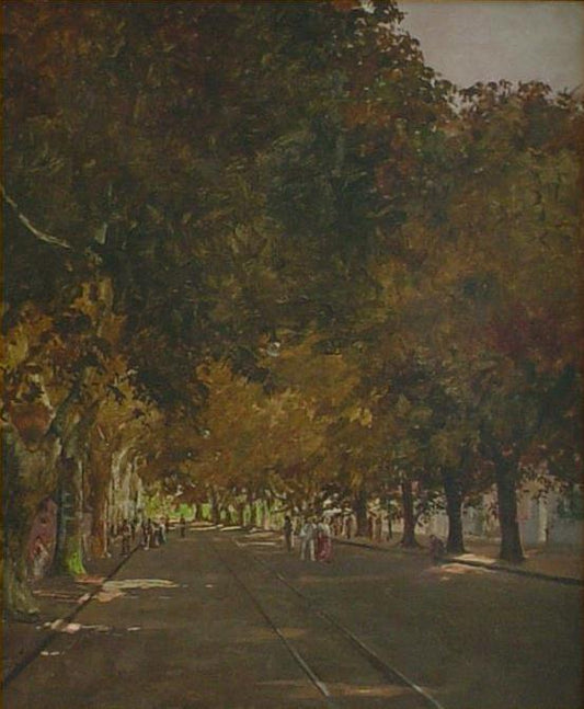 Avenue São Jerônimo, vintage artwork by Antonio Parreiras, 12x8" (A4) Poster