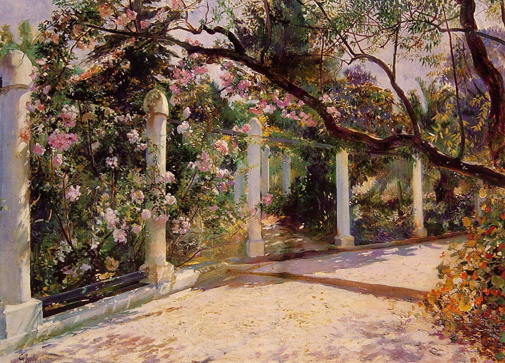 Almond Trees, Algiers by Georges Antoine Rochegrosse,A3(16x12")Poster