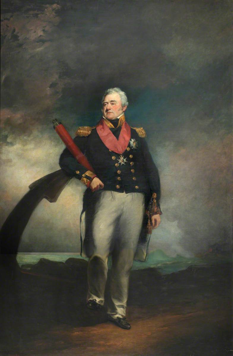 Admiral Lord Amelius Beauclerk (1771–1846), vintage artwork by John Jackson, 12x8" (A4) Poster