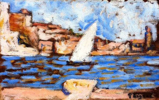 Collioure. La tartane, vintage artwork by Paul Signac, 12x8" (A4) Poster