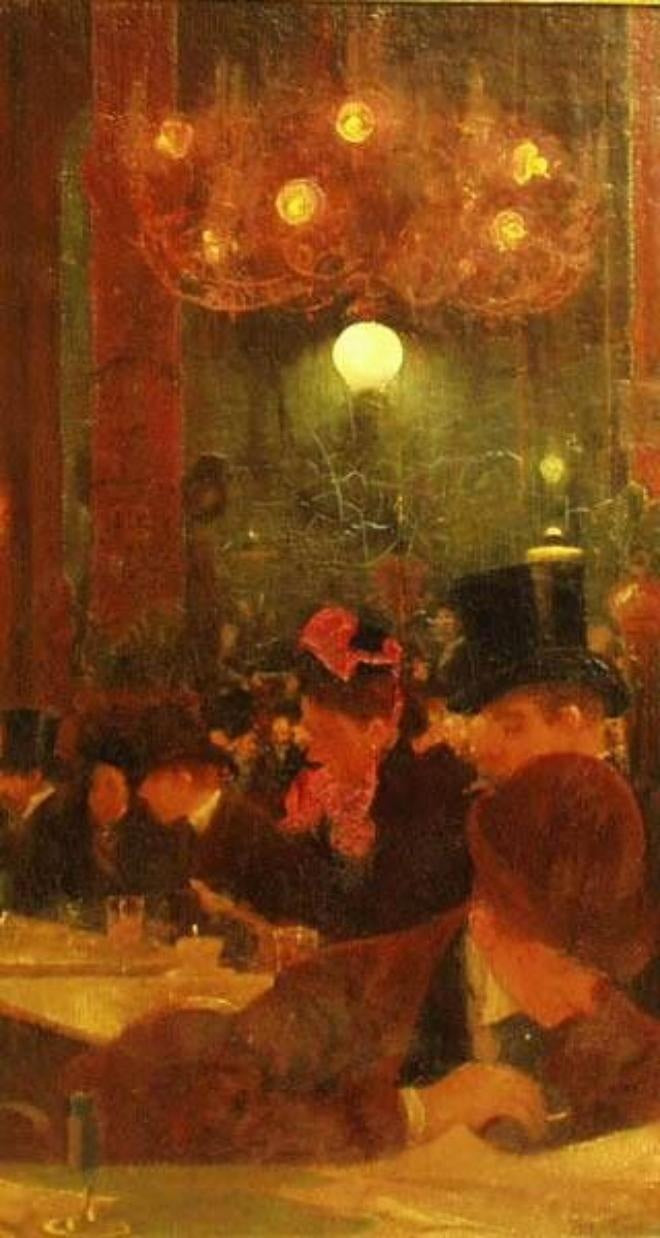 Cafe by Jacobus van Looy,A3(16x12")Poster