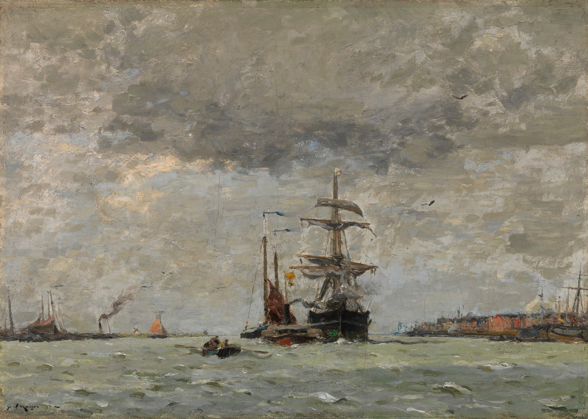Entrance to the Harbor by Henry Ward Ranger,A3(16x12")Poster