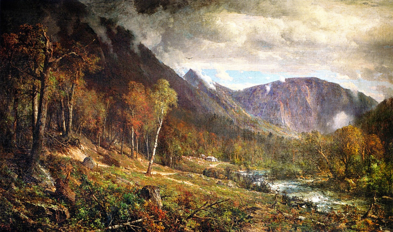Crawford Notch, vintage artwork by Thomas Hill, 12x8" (A4) Poster