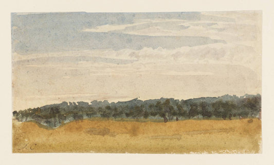 Fields at Sunset, vintage artwork by Joshua Cristall, 12x8" (A4) Poster