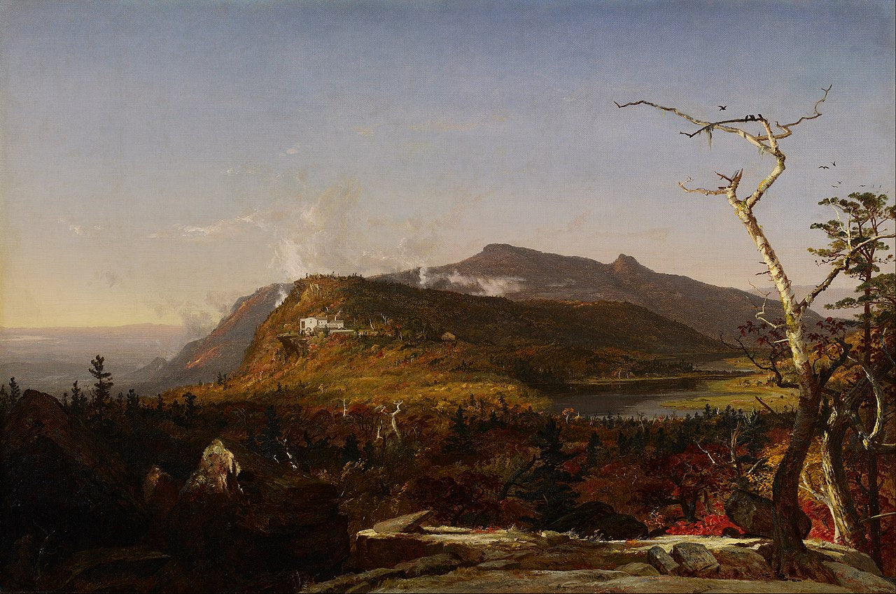 Catskill Mountain House, vintage artwork by Jasper Francis Cropsey, 12x8" (A4) Poster