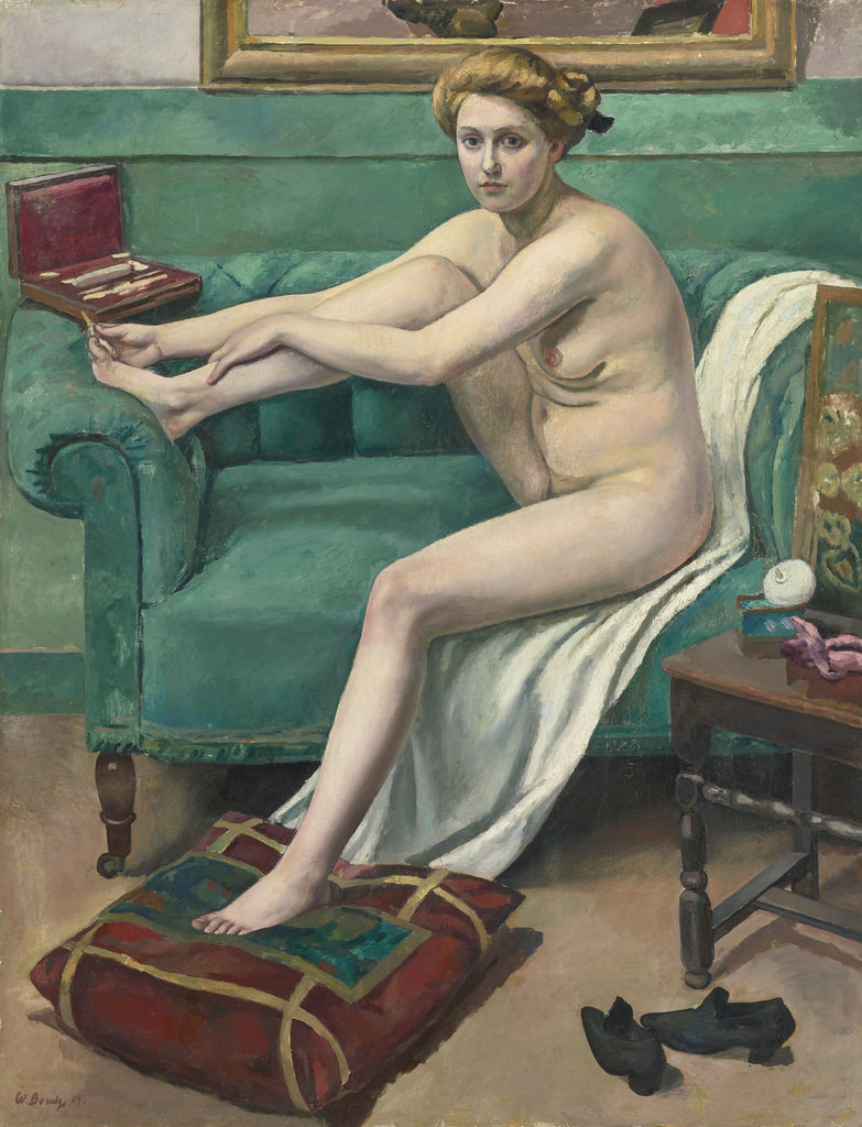 The Pedicure, vintage artwork by Walter Bondy, 12x8" (A4) Poster