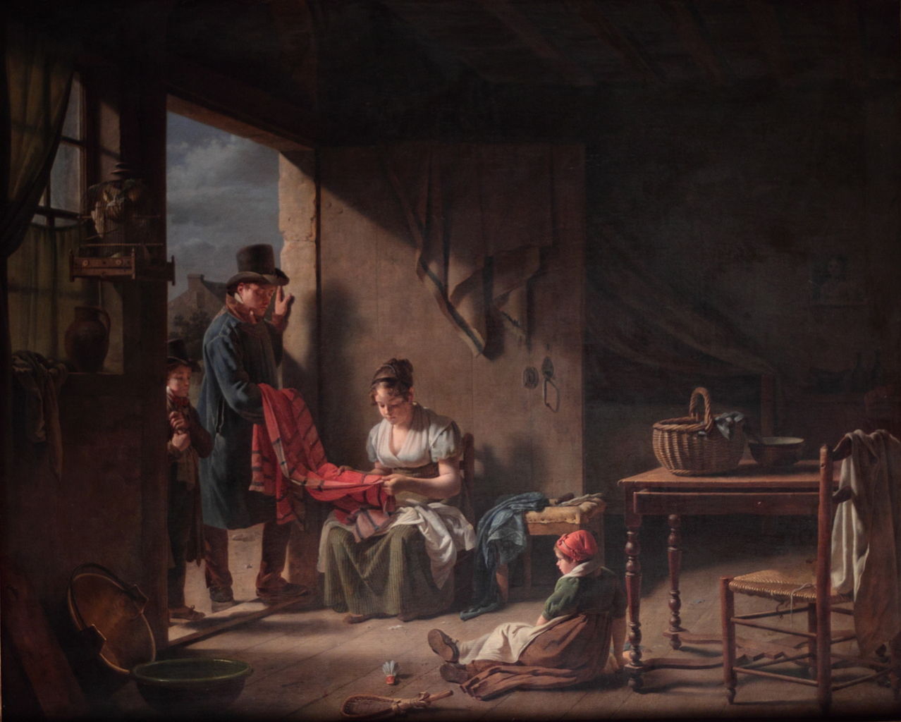 Le Marchand forain, vintage artwork by Martin Drölling, 12x8" (A4) Poster
