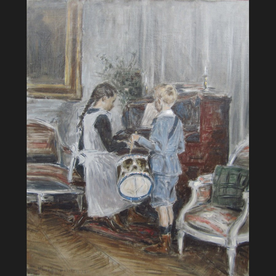 The Young Drummer, vintage artwork by Etienne Moreau-Nelaton, 12x8" (A4) Poster