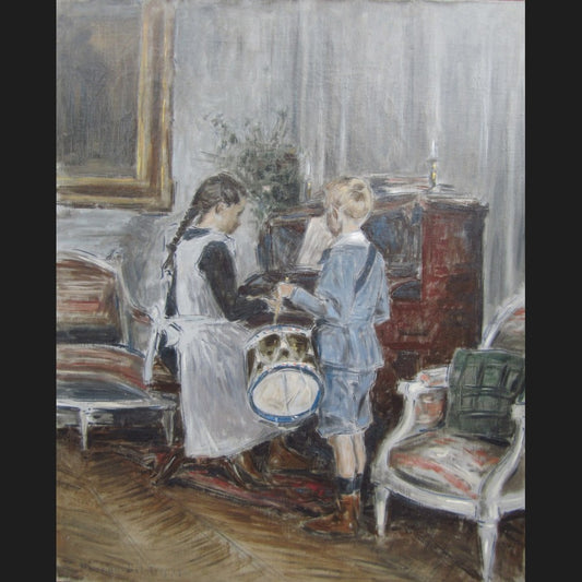The Young Drummer, vintage artwork by Etienne Moreau-Nelaton, 12x8" (A4) Poster