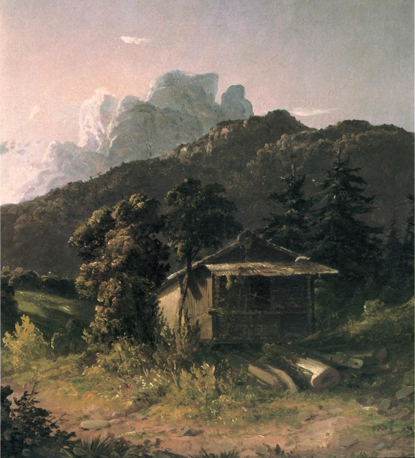 House in the Adirondacks, vintage artwork by David Johnson, 12x8" (A4) Poster