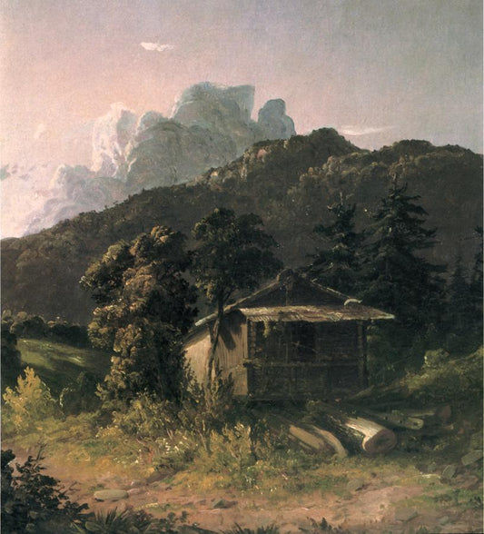 House in the Adirondacks, vintage artwork by David Johnson, 12x8" (A4) Poster