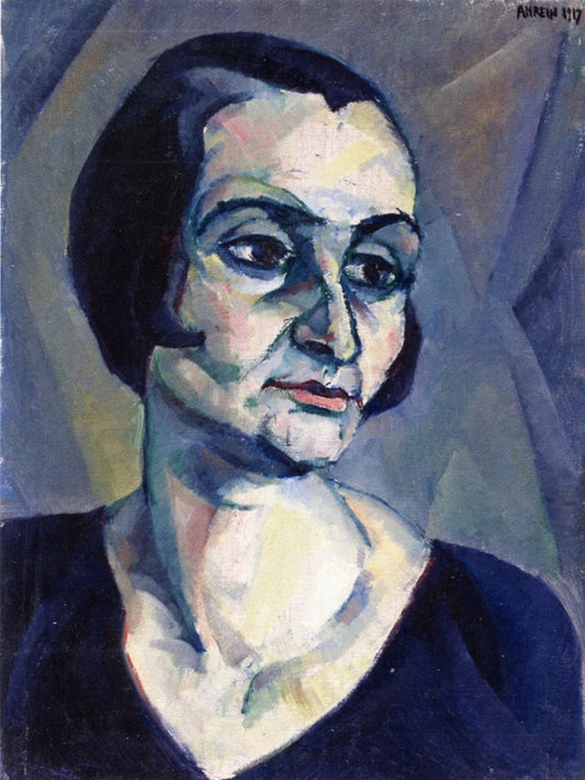 Expressionist Portrait of a Woman by Robert Amrein,16x12(A3) Poster