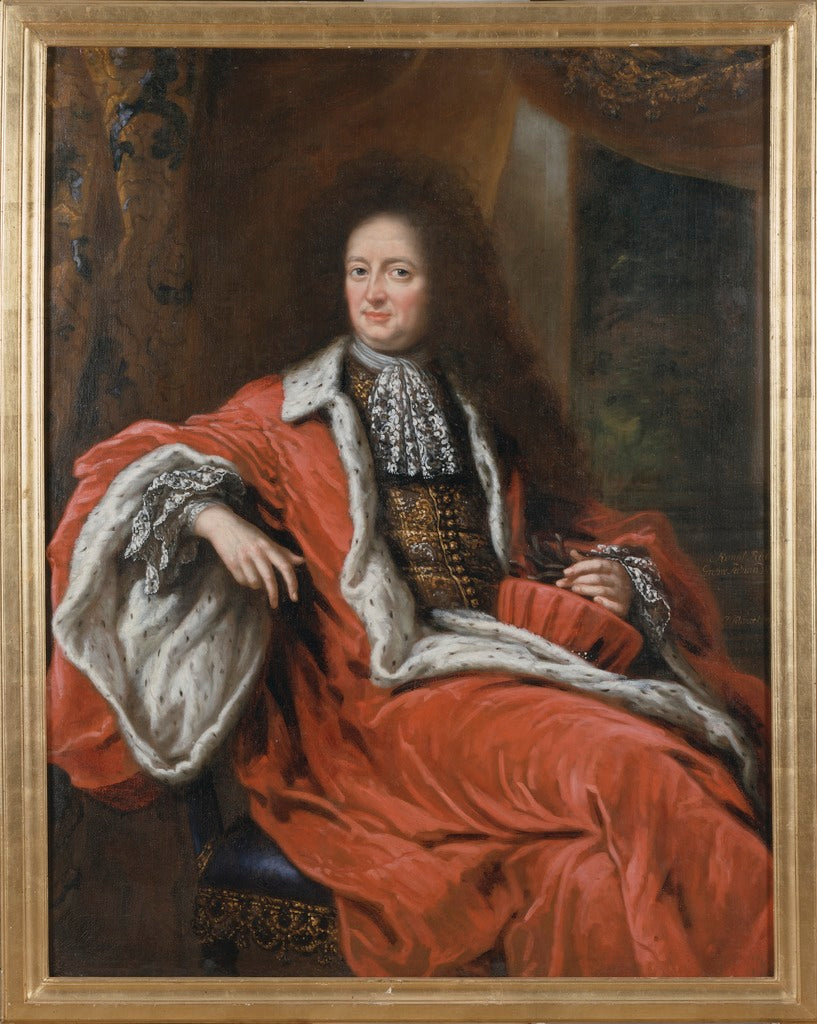 Portrait of Fabian Wrede, vintage artwork by David Klocker Ehrenstrahl, 12x8" (A4) Poster