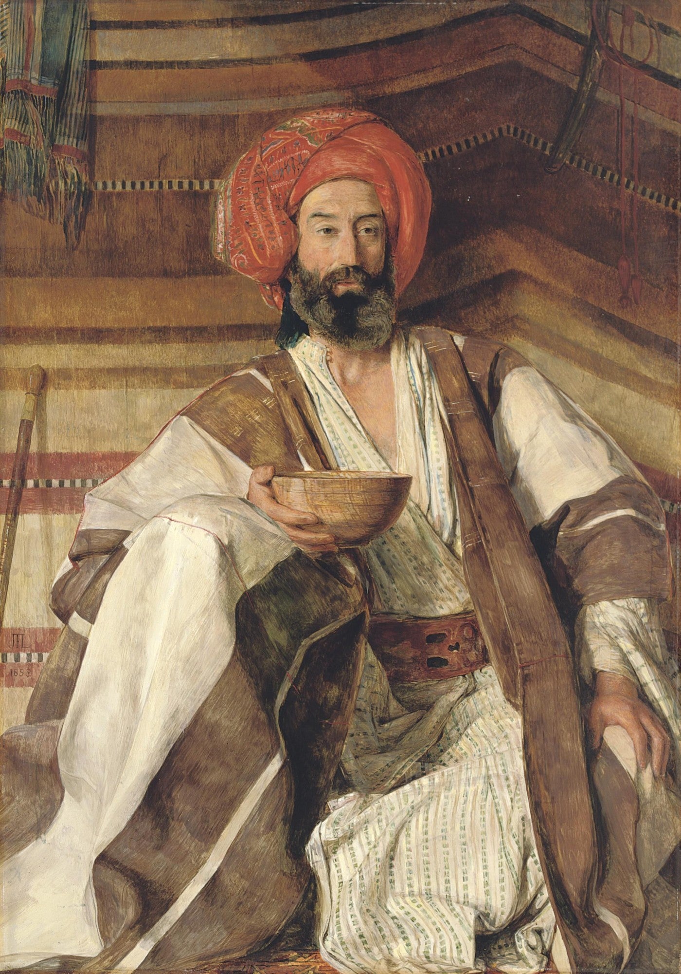 An Arab of the Desert of Sinai, vintage artwork by John Frederick Lewis, RA, A3 (16x12") Poster Print