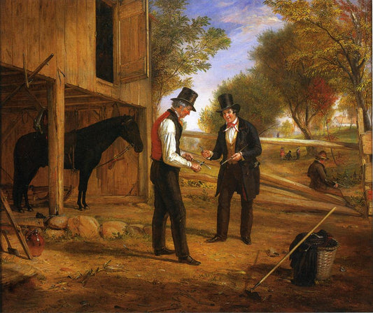 Coming to the Point, vintage artwork by William Sidney Mount, A3 (16x12") Poster Print