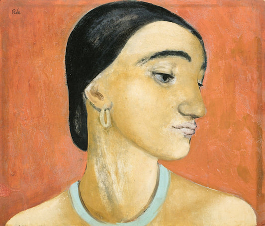 Profile against Red (Bertha?) by Anita Rée,16x12(A3) Poster