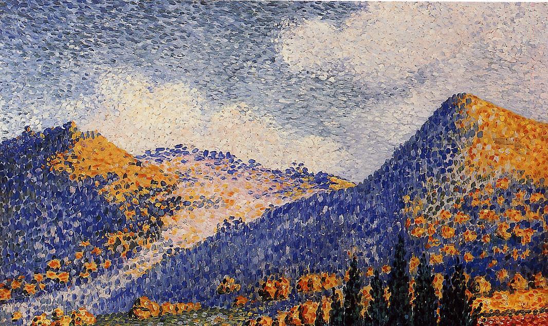 ndscape, the Little Maresque Mountains by Henri-Edmond Cross,A3(16x12")Poster