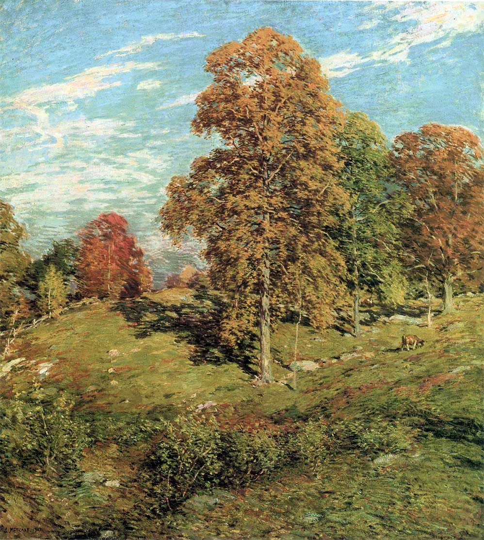 The Golden Hour by Willard Leroy Metcalf,A3(16x12")Poster
