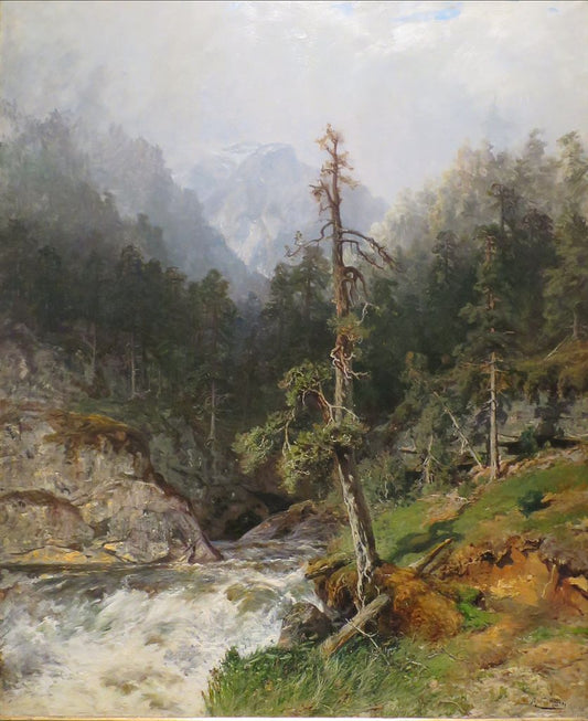 Pine Wood, vintage artwork by Morten Muller, 12x8" (A4) Poster
