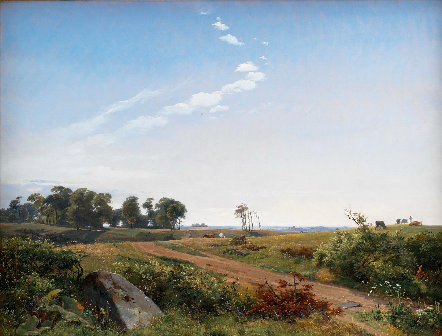 Zealand Landscape, vintage artwork by Johan Thomas Lundby e, A3 (16x12") Poster Print