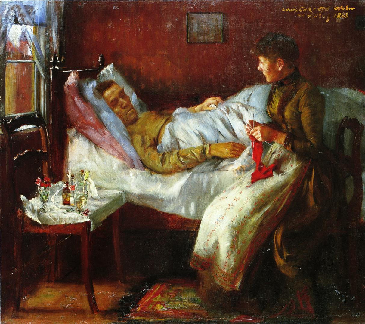 Franz Heinrich Corinth on His Sickbed by Lovis Corinth,A3(16x12")Poster