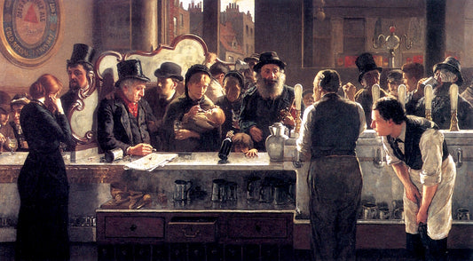 Behind the Bar, vintage artwork by John Henry Henshall, 12x8" (A4) Poster