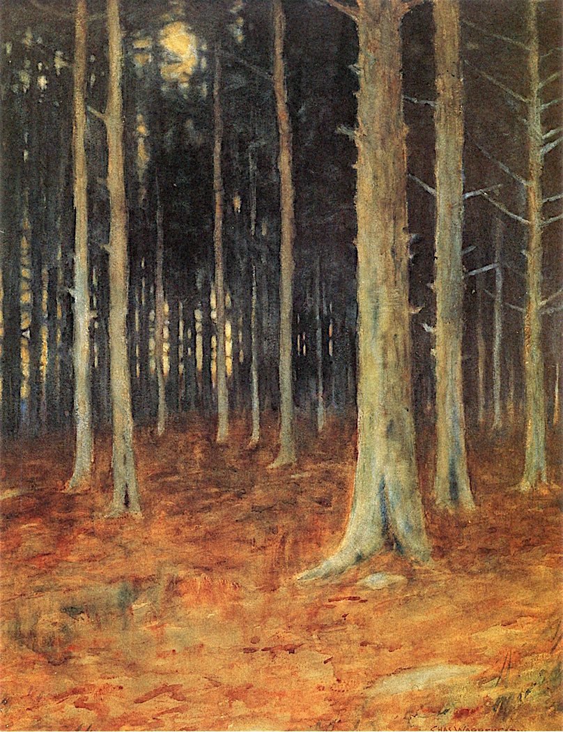 Pines, vintage artwork by Charles Warren Eaton, 12x8" (A4) Poster