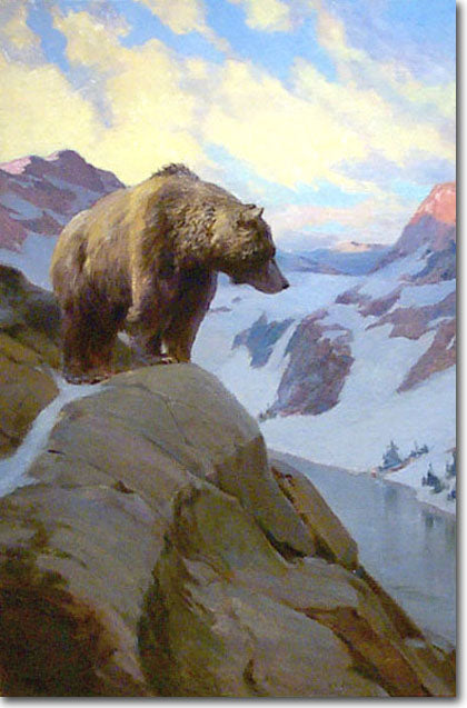 Monarch Of All He Surveys, vintage artwork by William Herbert Dunton, 12x8" (A4) Poster