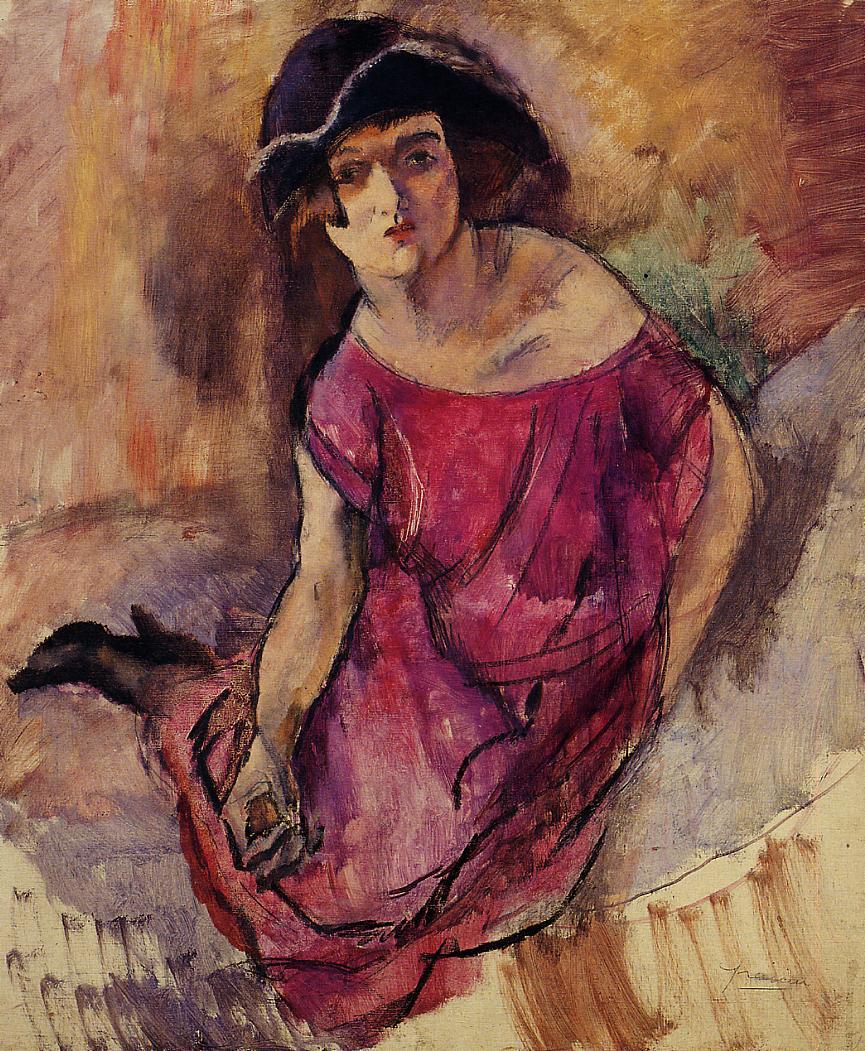 Beautiful English Girl by Jules Pascin,16x12(A3) Poster