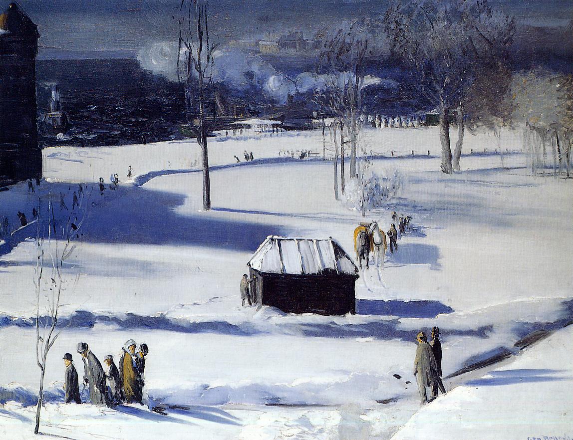 Blue Snow, the Battery by George Wesley Bellows,16x12(A3) Poster