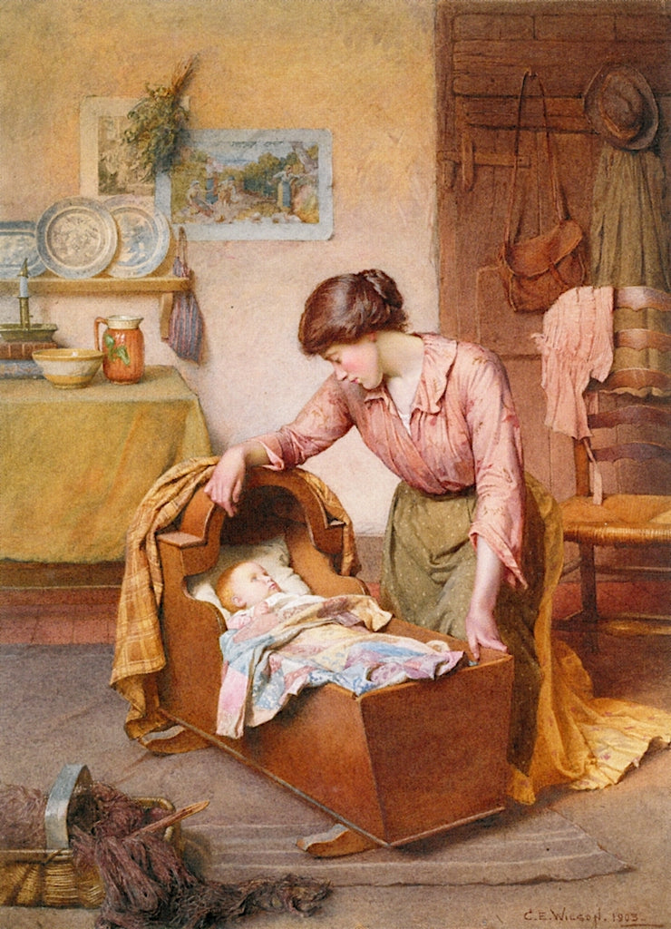 Twixt Sleep and Waking, vintage artwork by Charles Edward Wilson, 12x8" (A4) Poster