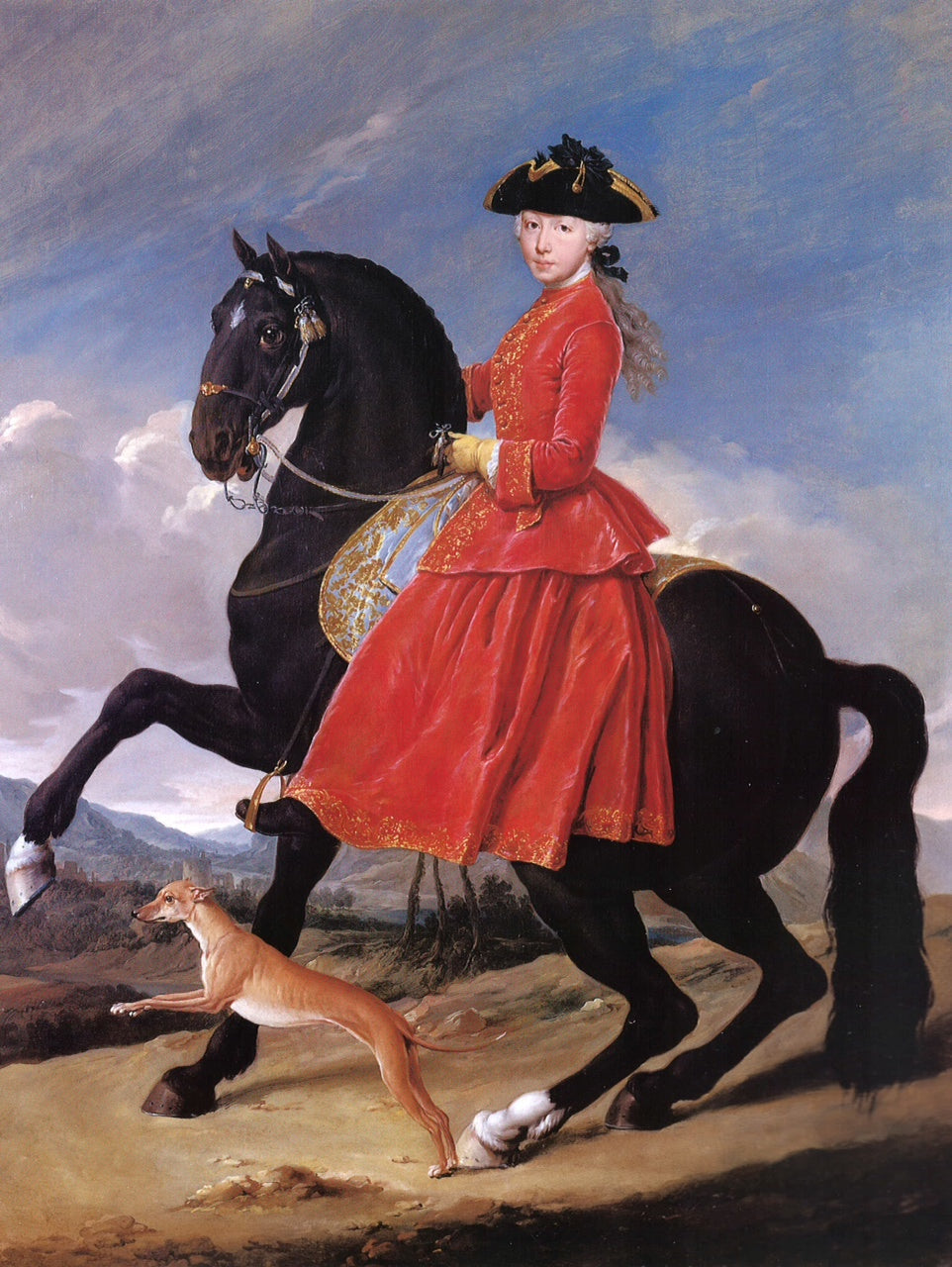 Ritratto di giovane amazzone, vintage artwork by Giacomo Ceruti, 12x8" (A4) Poster
