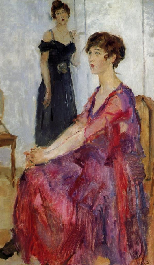 Ippy and Gertie, vintage artwork by Isaac Israels, 12x8" (A4) Poster