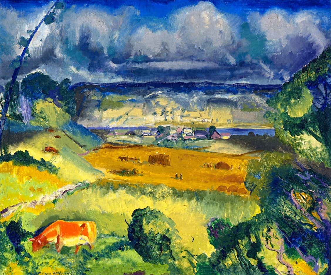 Clouds and Meadow by George Wesley Bellows,16x12(A3) Poster