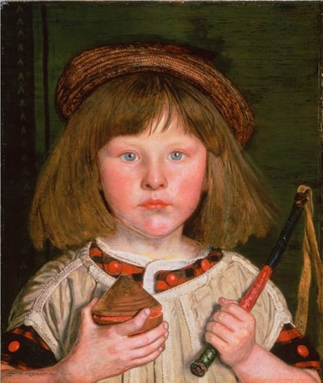 The English Boy, vintage artwork by Ford Madox Brown, A3 (16x12