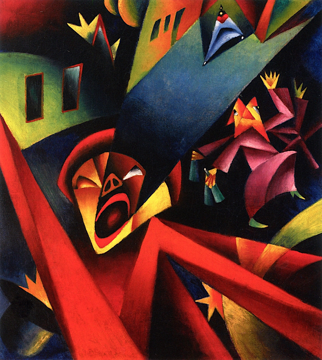 Nightly Noise, vintage artwork by Georg Scholz, 12x8" (A4) Poster
