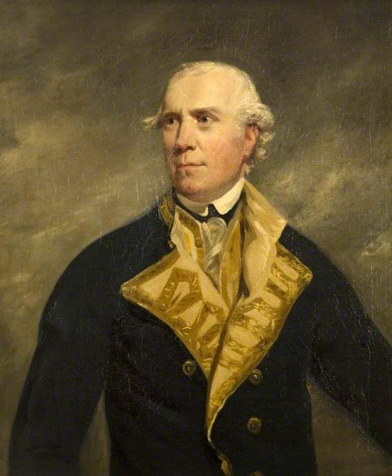 Admiral Barrington, vintage artwork by James Northcote, 12x8" (A4) Poster